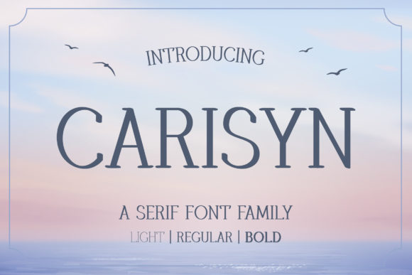 Carisyn: A Refined Serif Typeface for Editorial Design